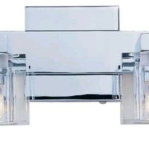 Trans Globe Lighting 2842 PC 2-Light Crystal Vanity Light, Polished Chrome New